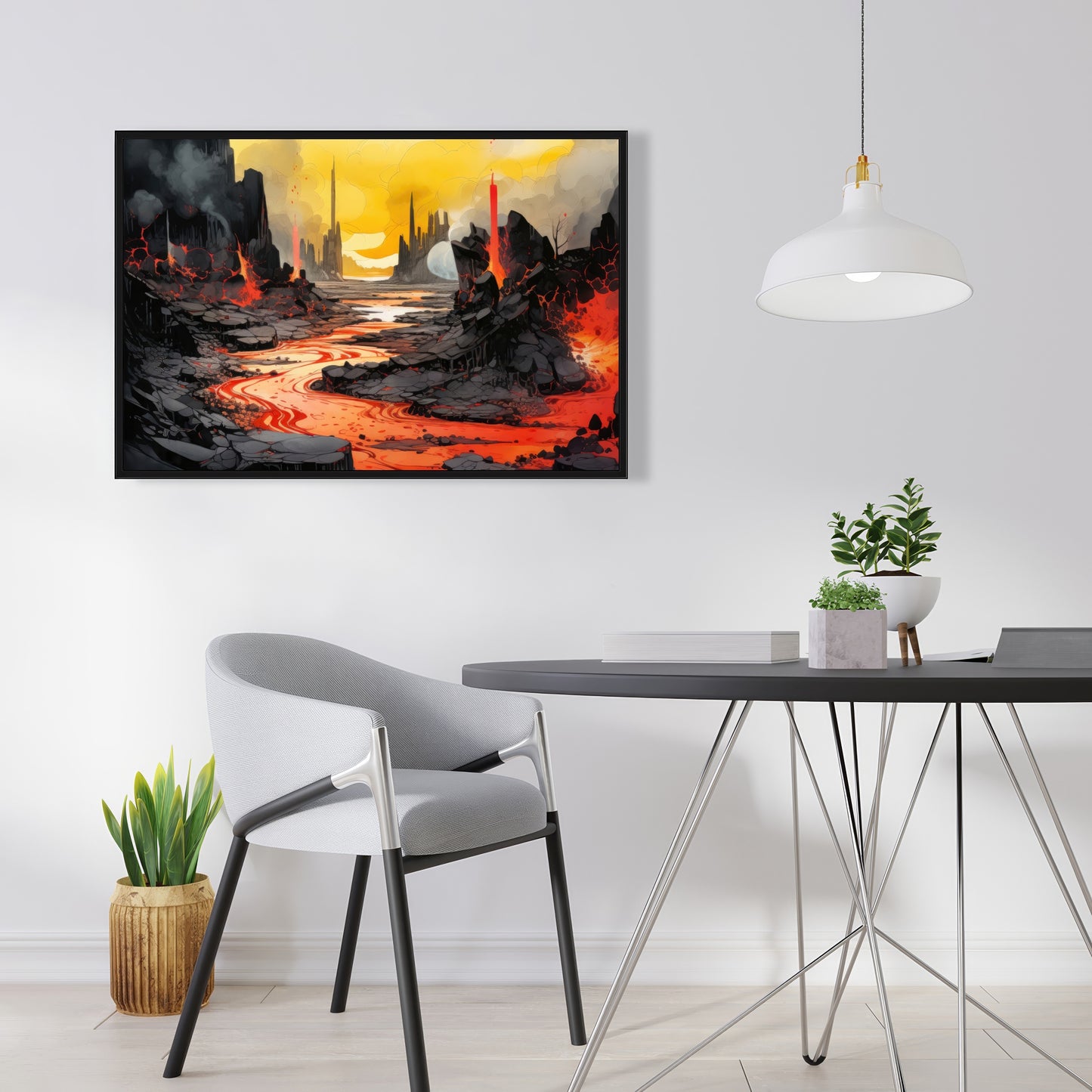 Charred - 36"x36" Framed canvas