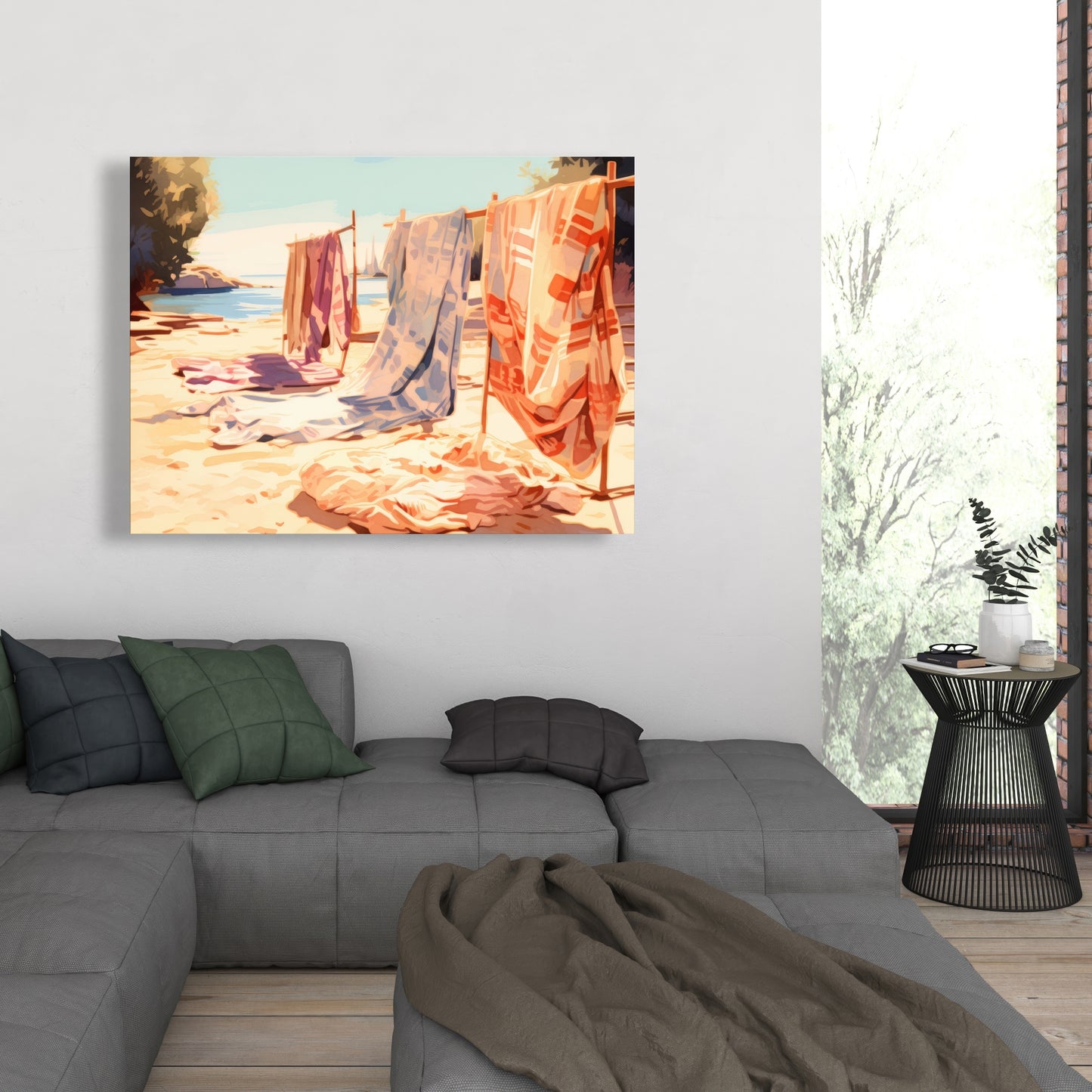 Warm Sands - Blue Canvas Art | Stylish Wall Art