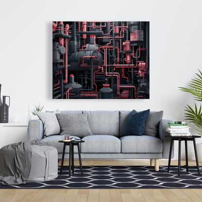 Dark pipes - Gray canvas for stylish home decor accents