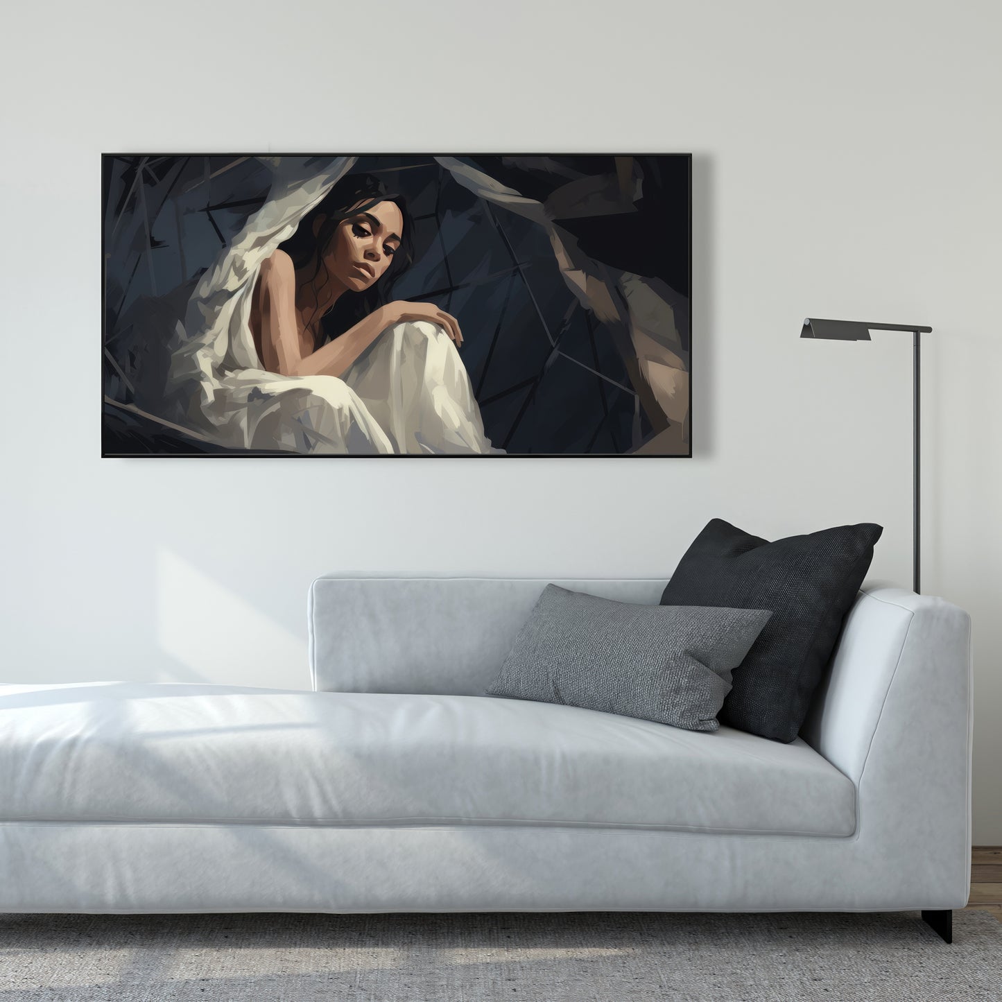 Cocooned - 36"x36" Framed canvas