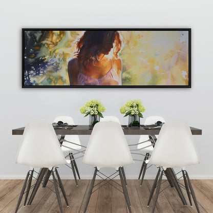 Out of the Water - Blue Framed Canvas for Home Decor