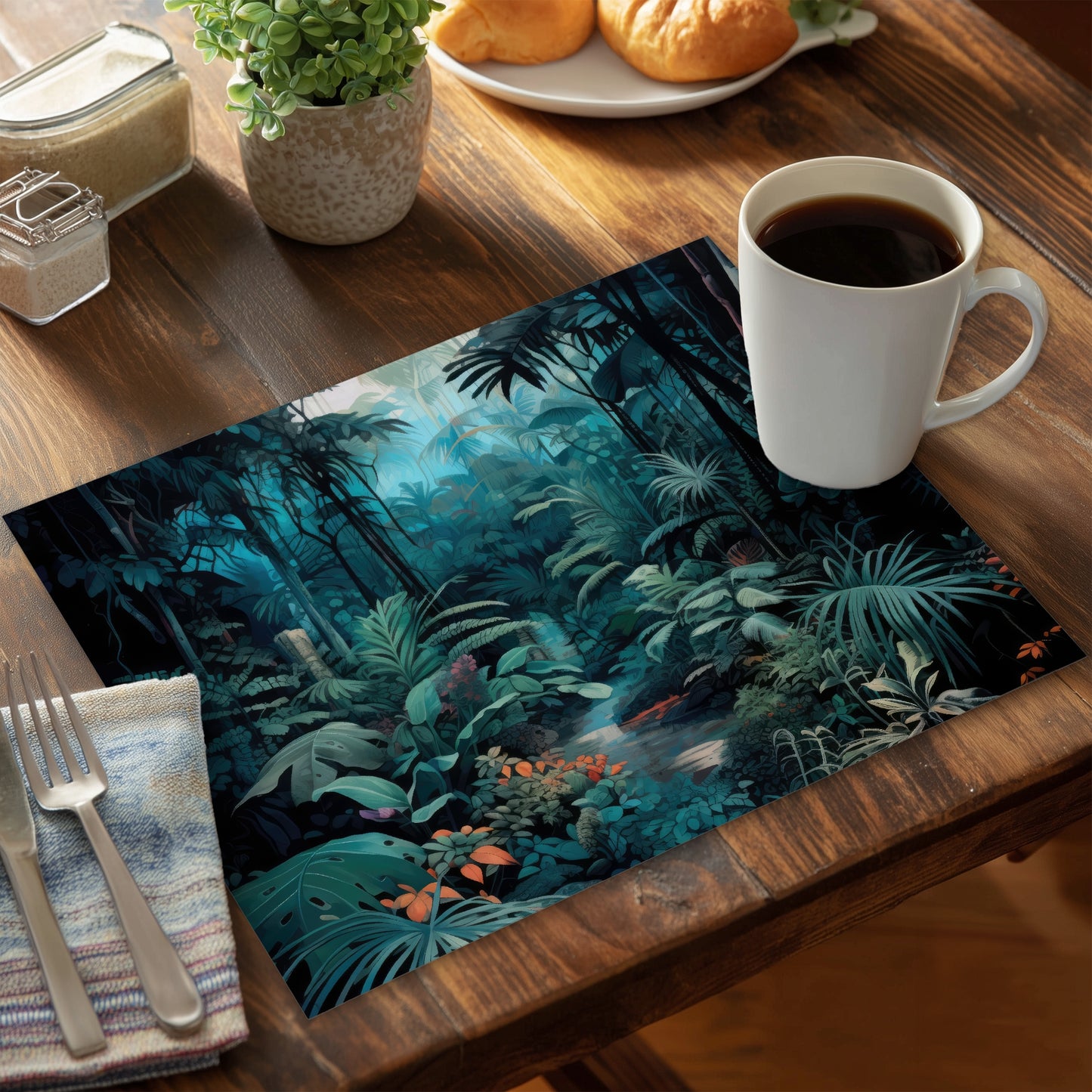 Set de table en polyester "Deep in the Jungle" | Décoration intérieure élégante