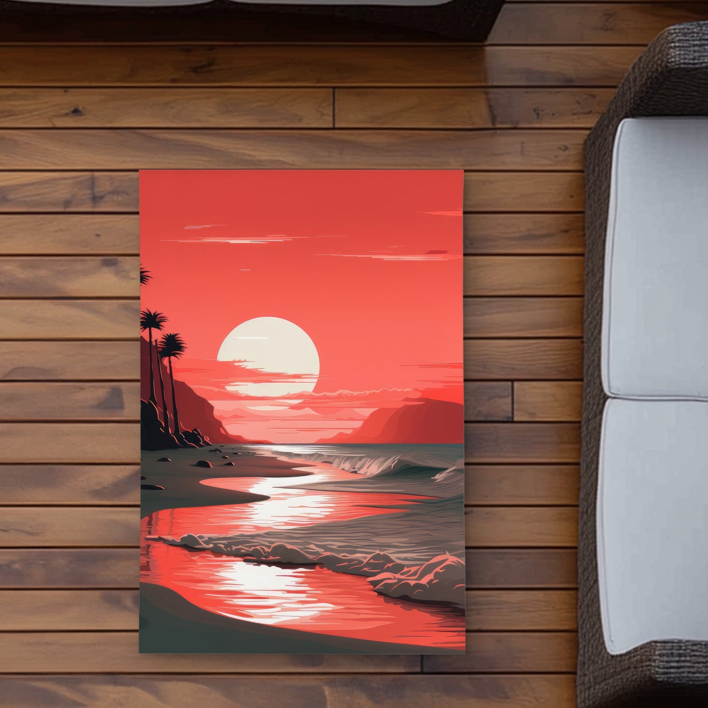 Tapis d'extérieur Blood Sun | Tapis Décoratif Résistant pour la Maison