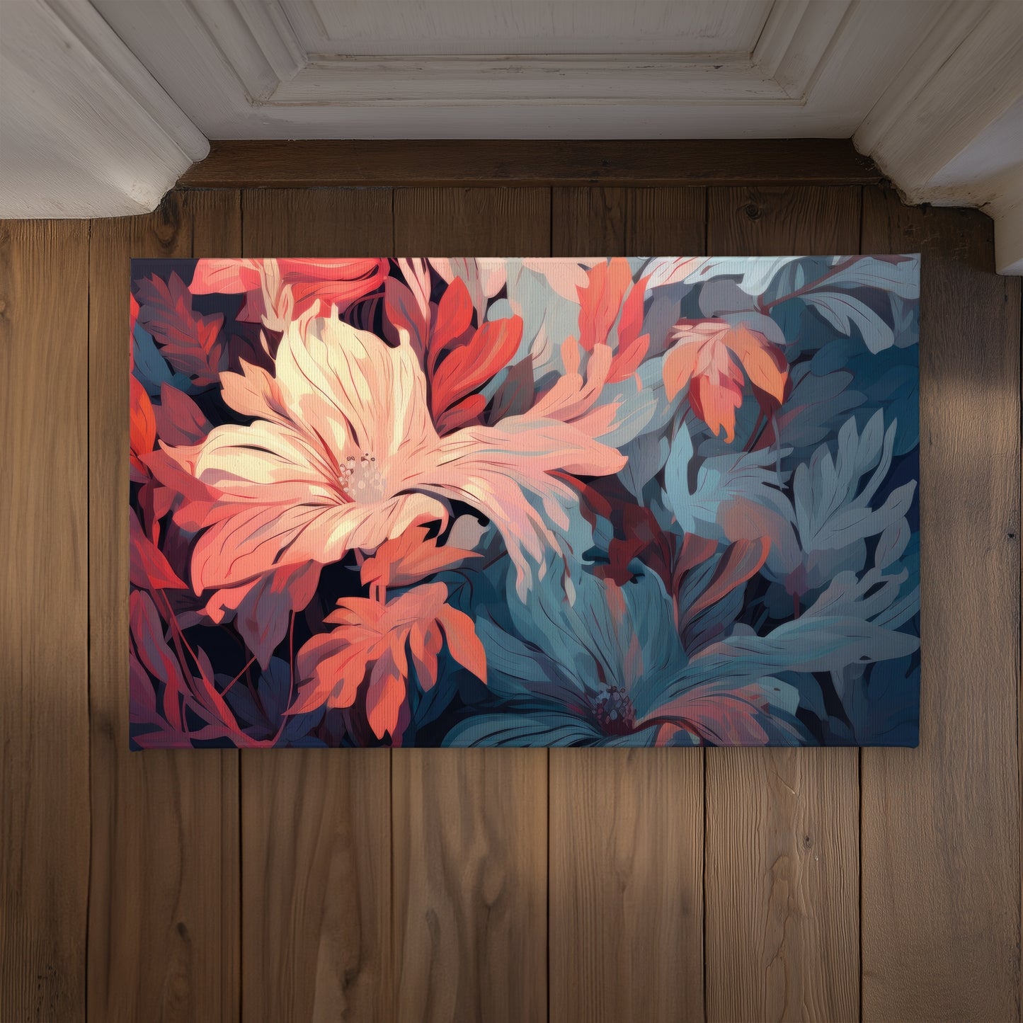 Silent Charm Turquoise Indoor Outdoor Door Mat | Home Decor