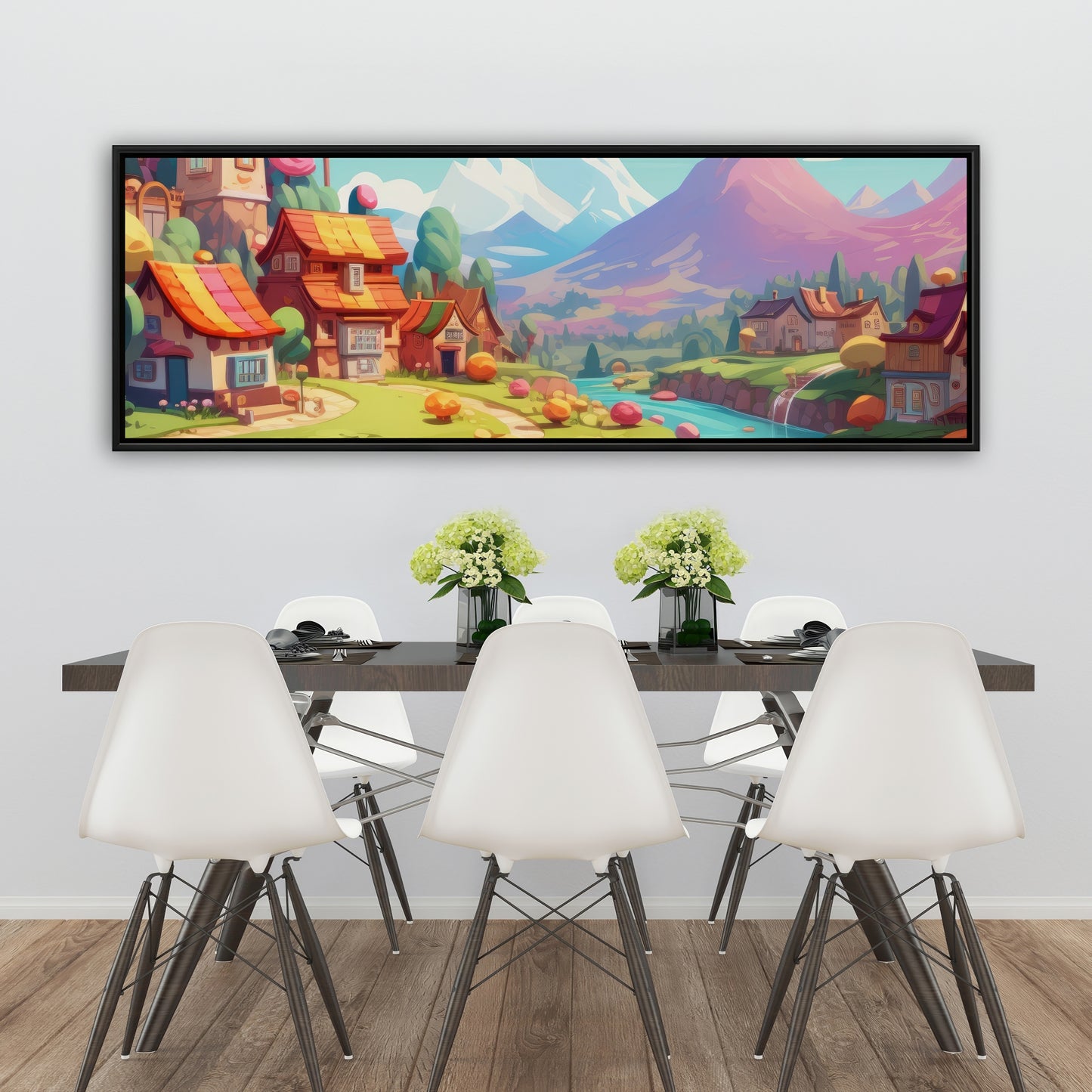 Sweet town - 36"x36" Framed canvas
