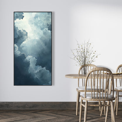 Afterglow - Gray Framed Canvas Art for Elegant Home Decor