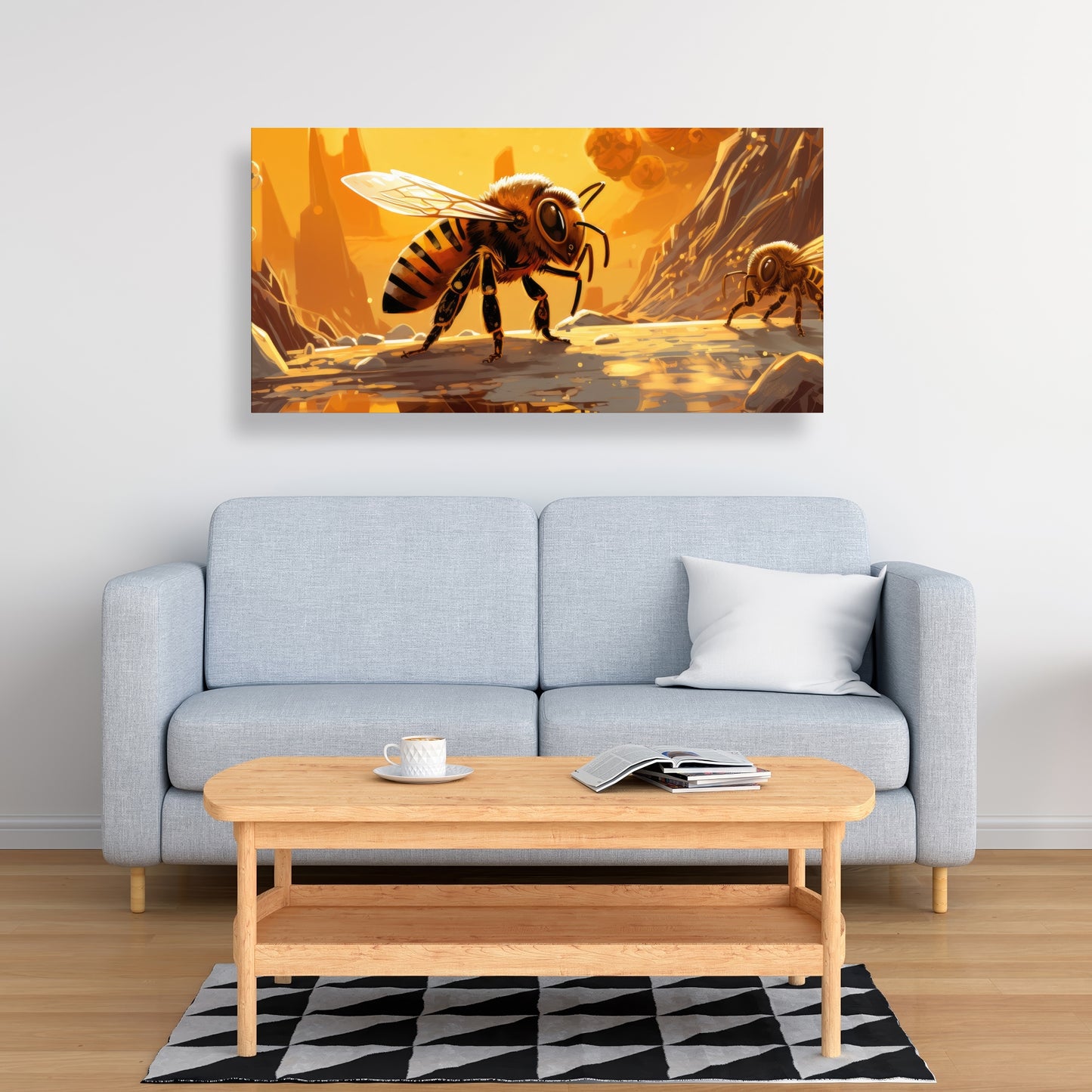 Bee world - 32"x32" Canvas