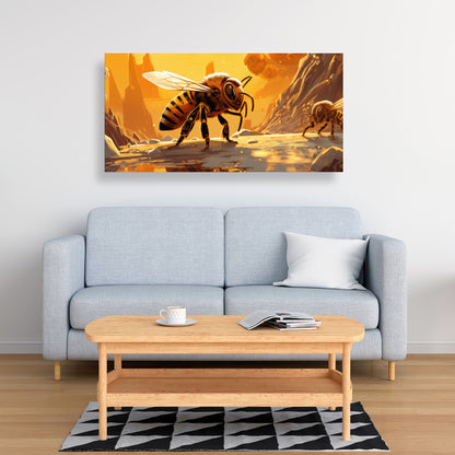 Bee world - 32"x32" Canvas