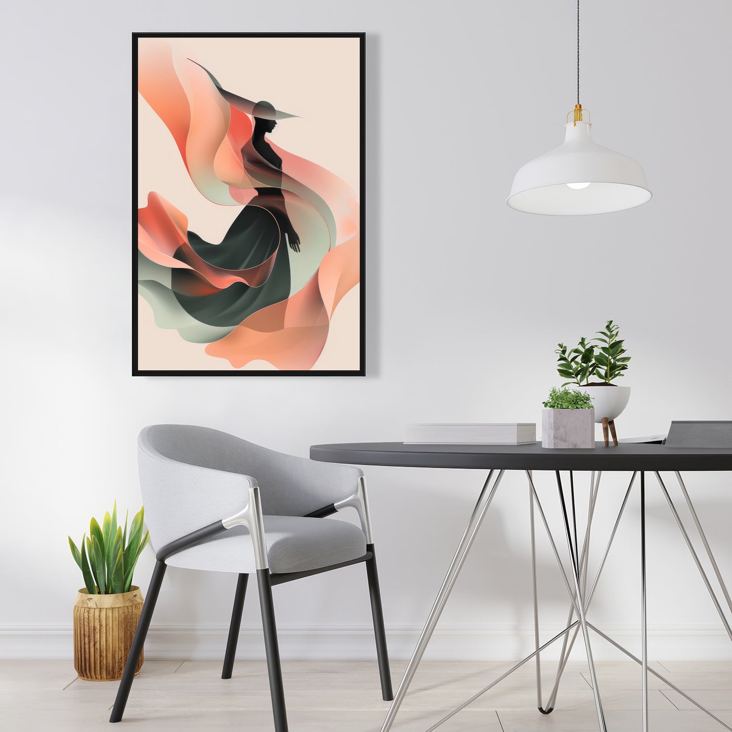 Elegance - Pink Framed Canvas Art for Home Decor | Stylish Decor