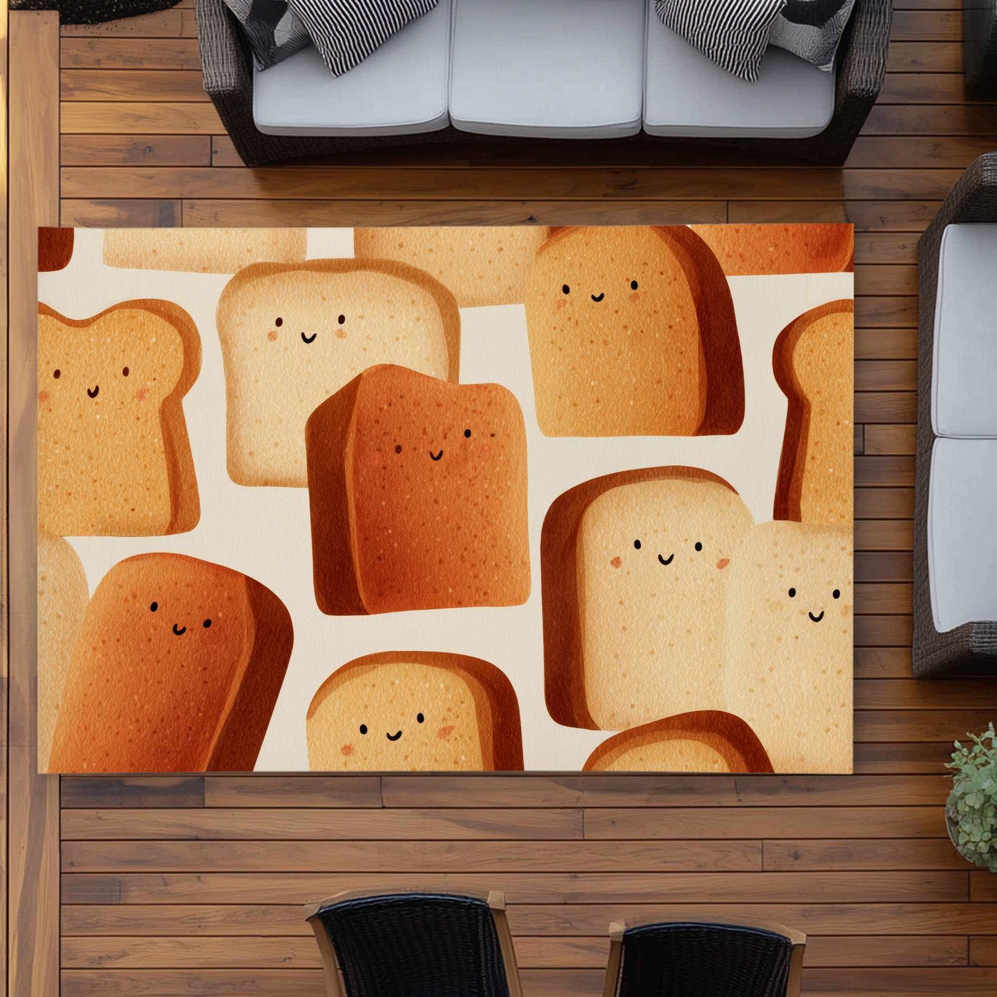 Tapis d'extérieur Toasty Smiles | Décoration d'intérieur durable