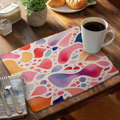 Napperon tressé en polyester Splotches pour une décoration intérieure élégante