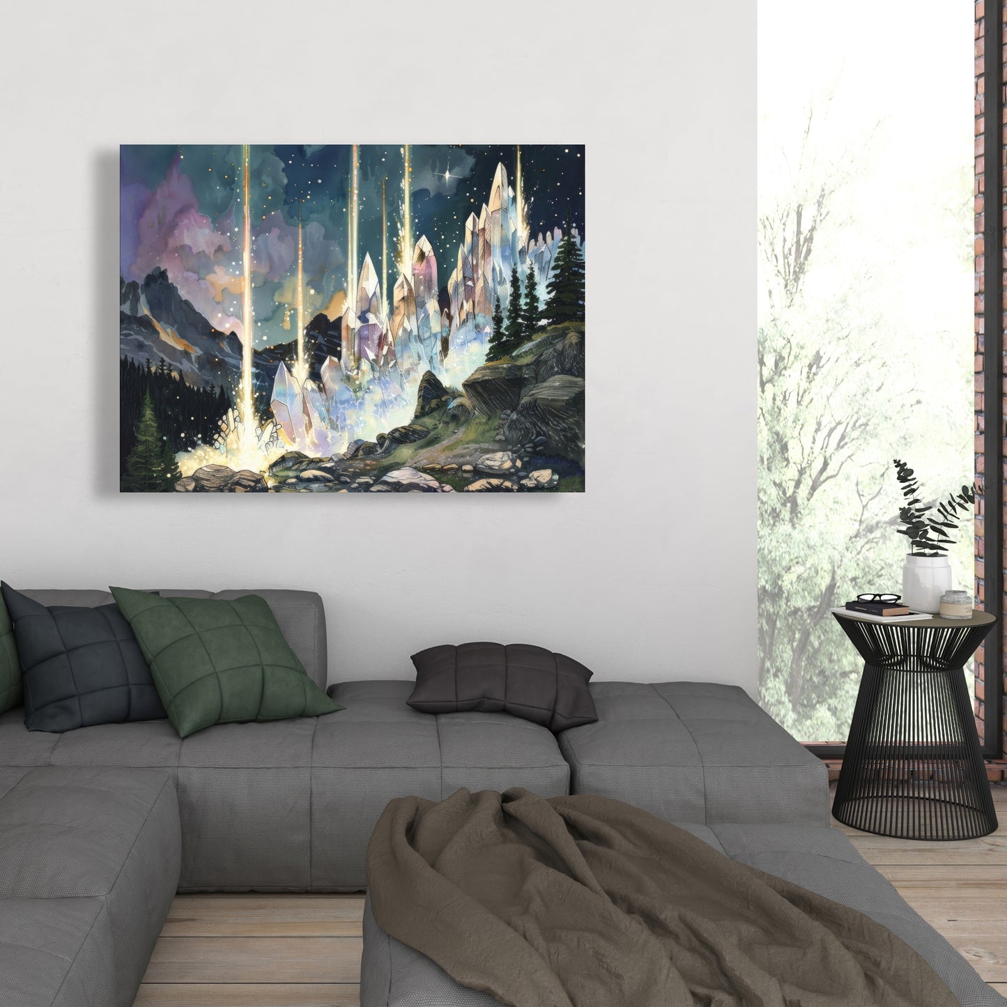 Magical beams - 32"x32" Canvas