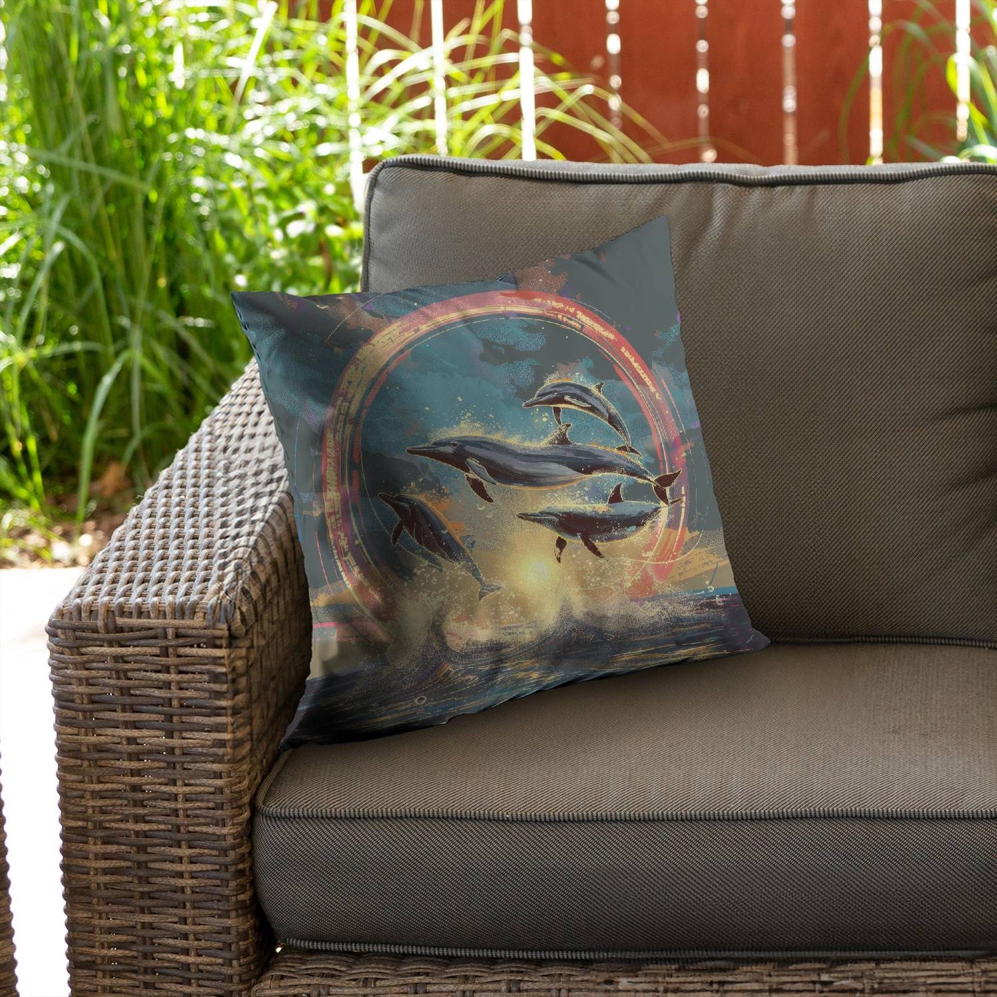 Jump - Throw pillow - Print on demand