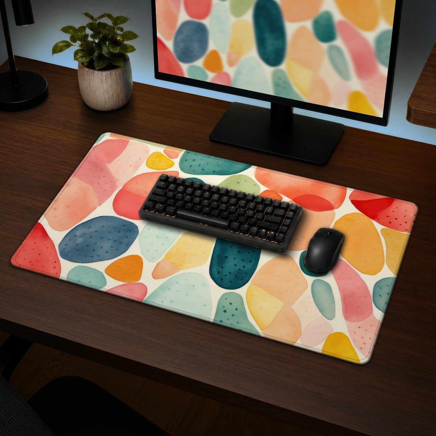 Tapis de bureau Formes Graines | Accessoire de Décoration Élégant