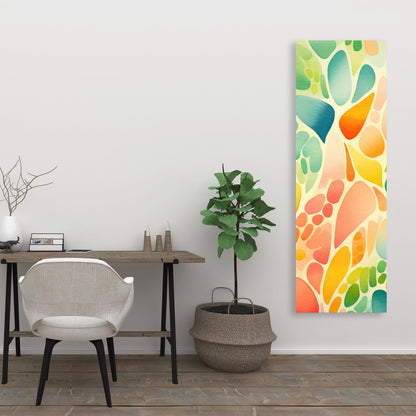 Organic Fruits - Turquoise Canvas Home Decor for Fresh Style