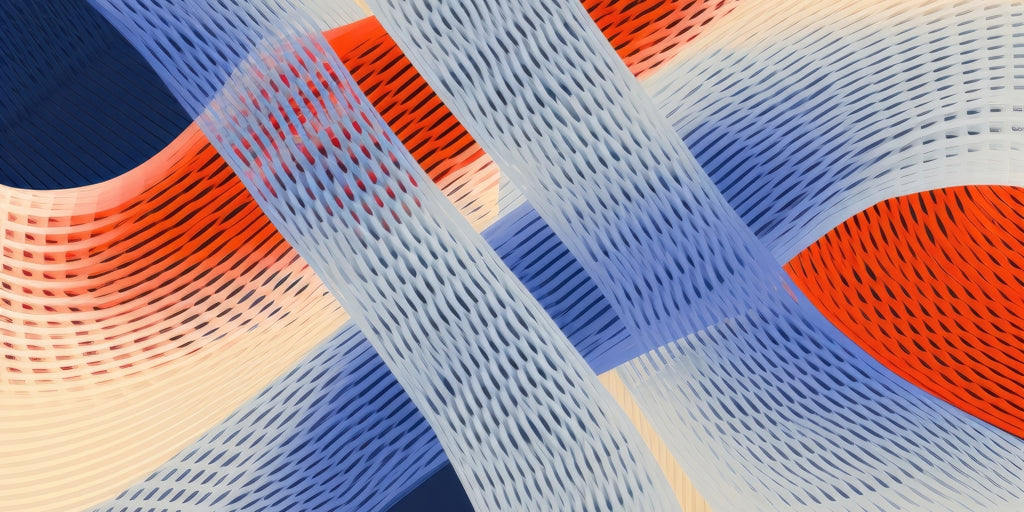 Abstract Threading Red Desk Mat | Stylish Decor Accessory