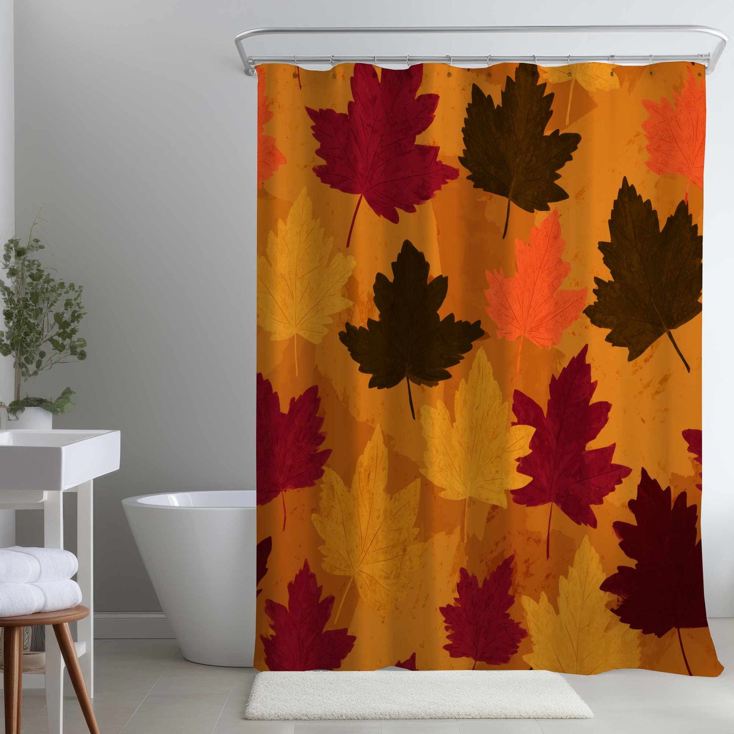 Rideau de douche Feuilles d'automne | Décoration intérieure