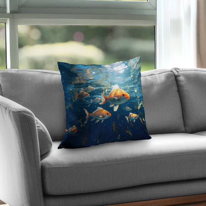 Coussin décoratif en sergé de polyester fluide - Décoration intérieure élégante