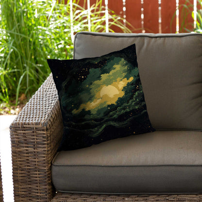 Cloudy Star Yellow Poly Twill Throw Pillow Insert | Decor