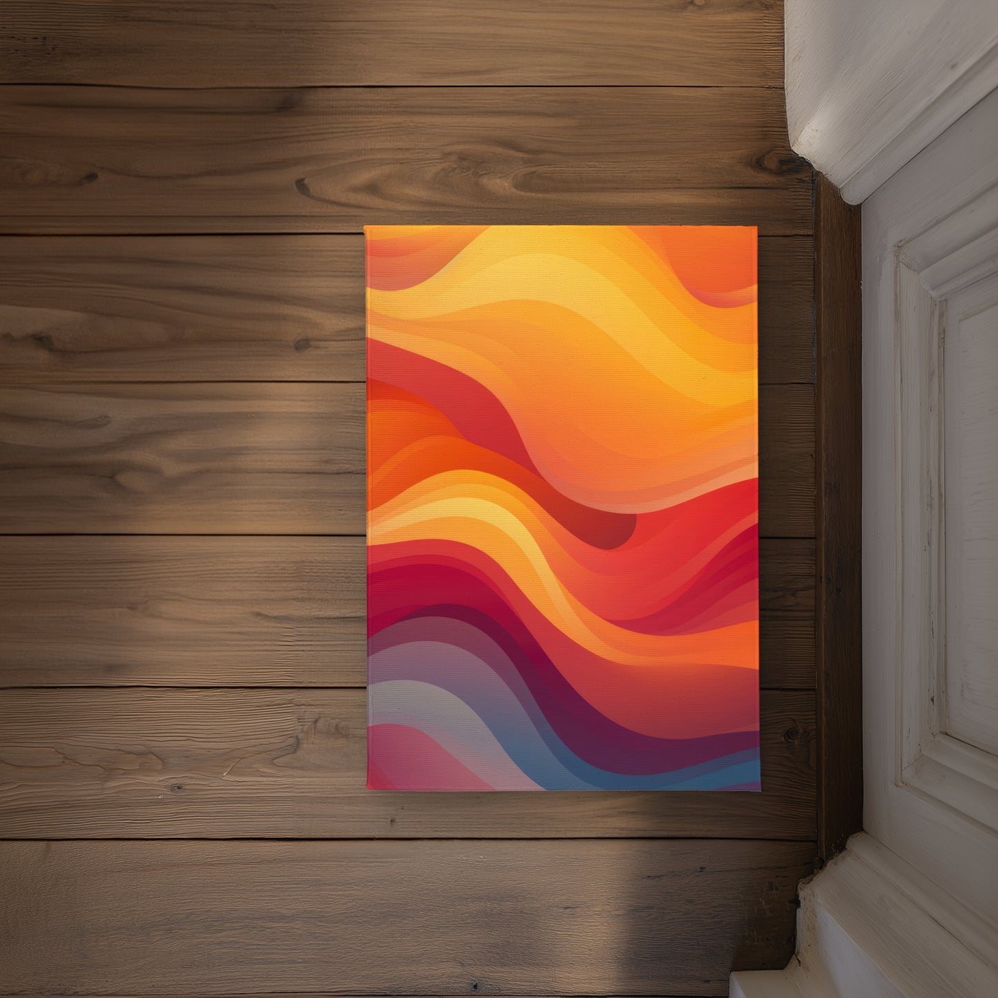 Sunlit Fog Orange Indoor Outdoor Door Mat - Home Decor
