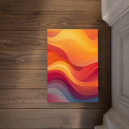Sunlit Fog Orange Indoor Outdoor Door Mat - Home Decor