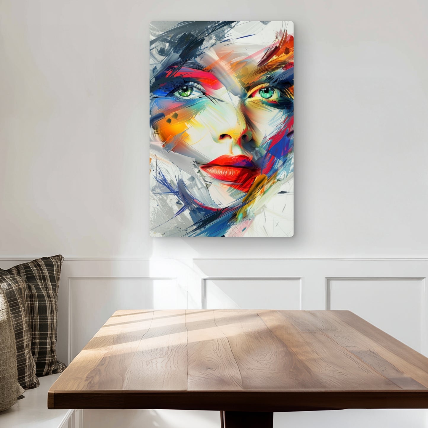 Abstract Look - Yellow Metal Print for Stylish Home Decor