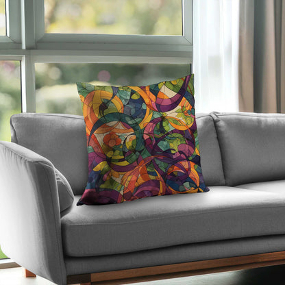 Converge Green Poly Twill Throw Pillow Insert for Home Decor