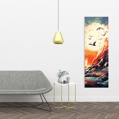Towards Danger - Red Canvas Art | Modern Design