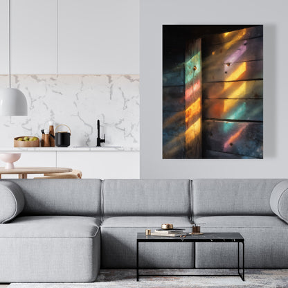 Rainbow Glint - Green Canvas for Home Decor | Vibrant Art