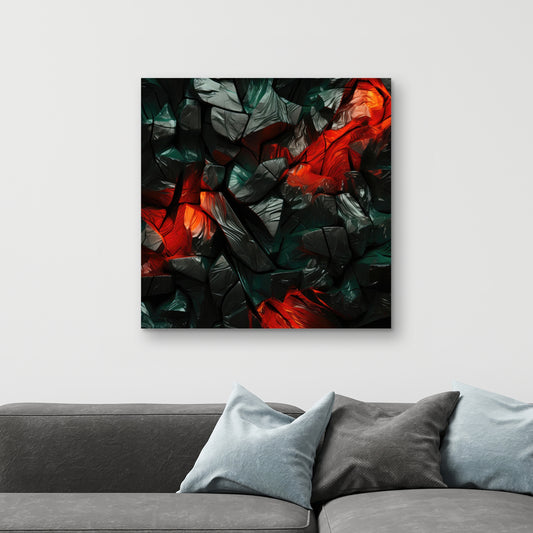 Hiding Under - Green Canvas Art for Home Decor | Stylish Design