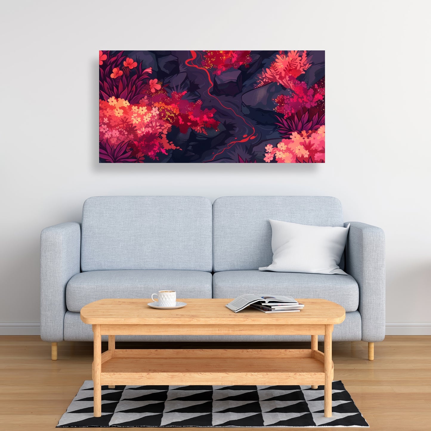Burning plants - 32"x32" Canvas