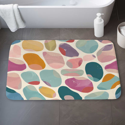 Dots and bops White Bath Mat - Stylish Home Decor Accessory