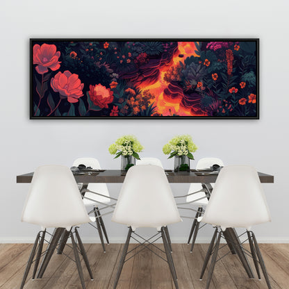 Flowing magma - 36"x36" Framed canvas