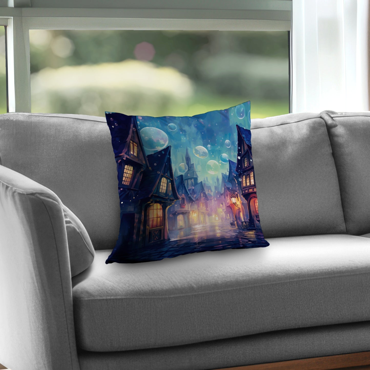 Bubble ville - Throw Pillow