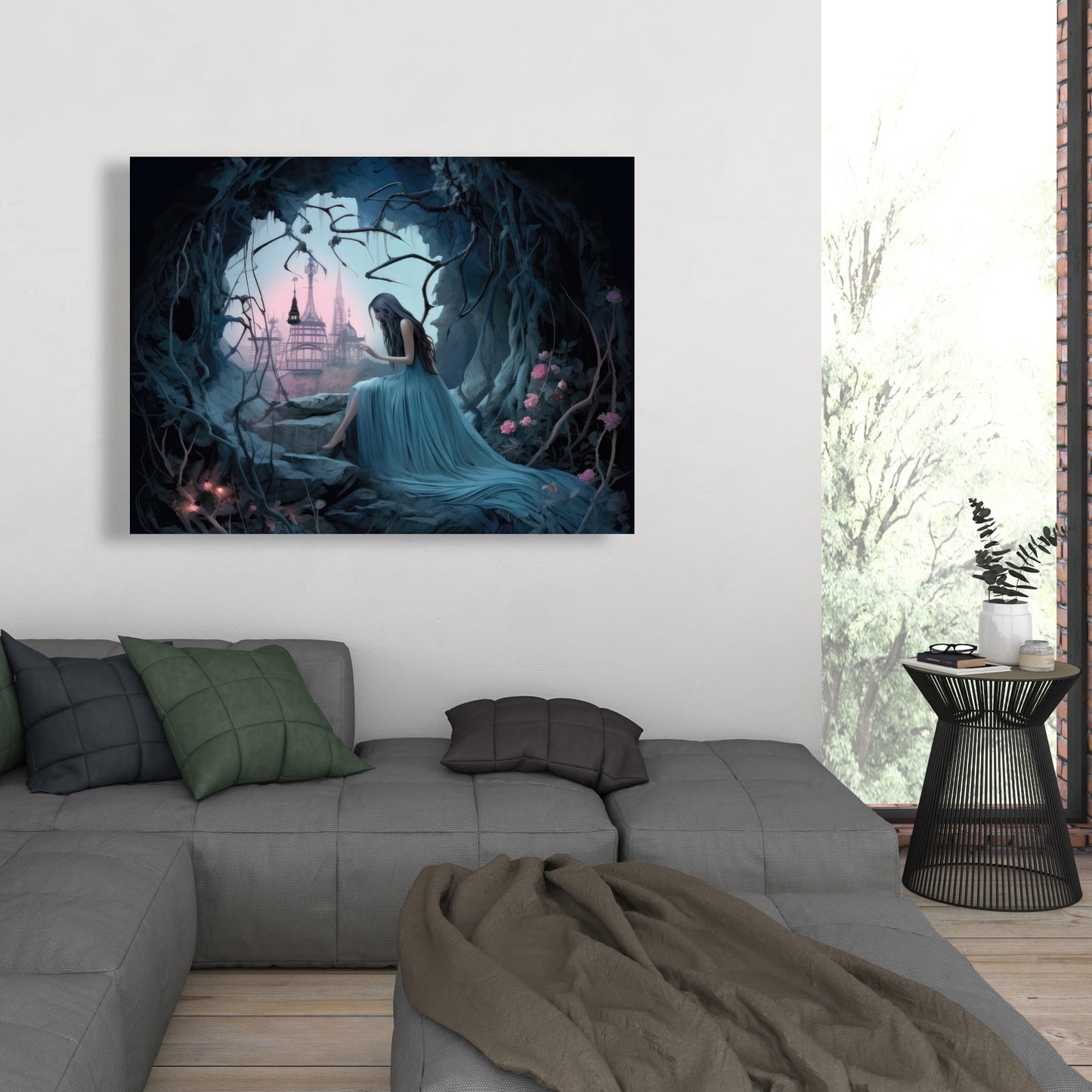 Morose Cave - Pink Canvas Home Decor for Elegant Spaces