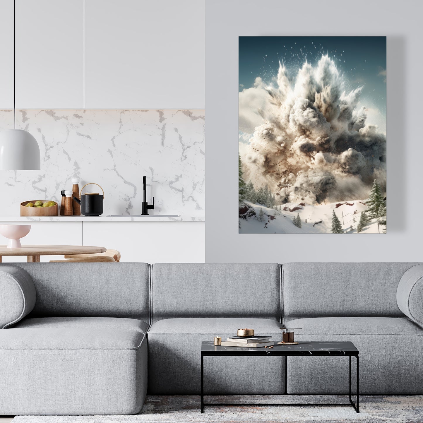 Ruined Excursion - Gray Canvas Art for Home Decor