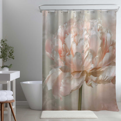 Rideau de douche Pivoine - Décoration élégante, Tissu imperméable