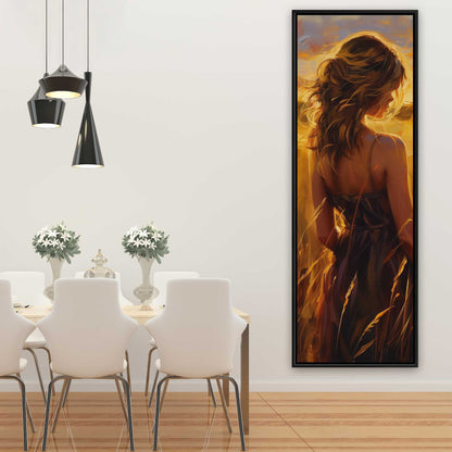 Warm Field - Yellow Framed Canvas for Home Decor | Art Print