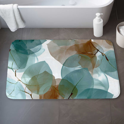Translucent Leaves Bath Mat | Stylish Home Decor Rug