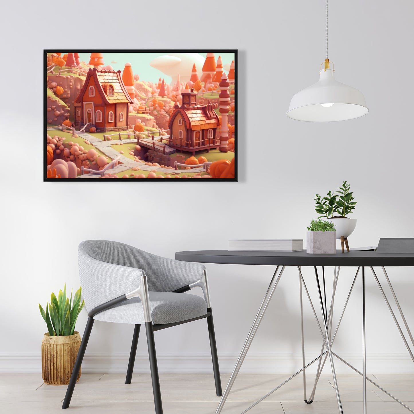 Toy town - 36"x36" Framed canvas