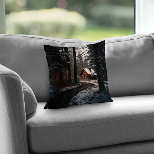 By the River Poly Twill Throw Pillow | Stylish Home Decor