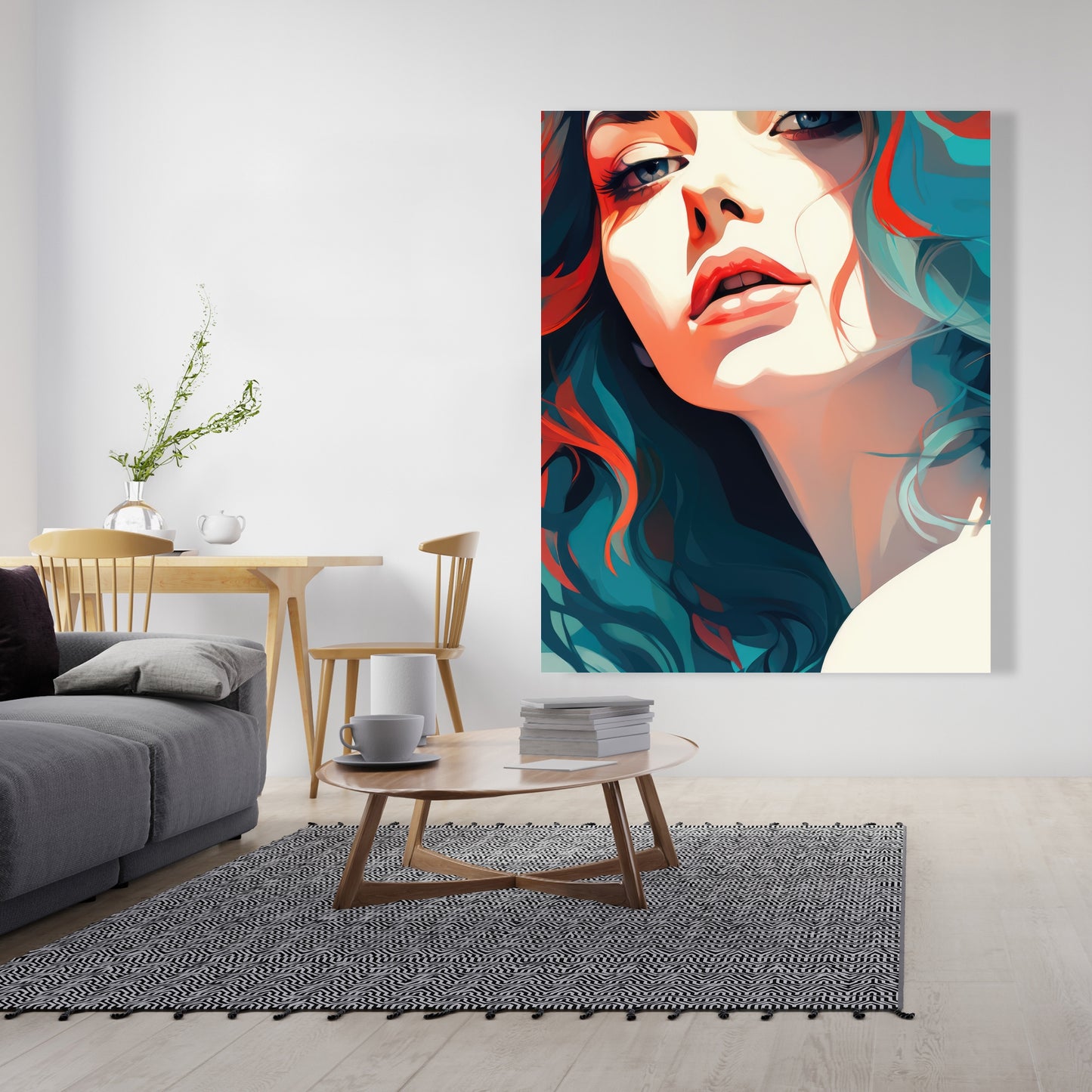 Dangerous Lips - Red Canvas Home Decor Art for Bold Style
