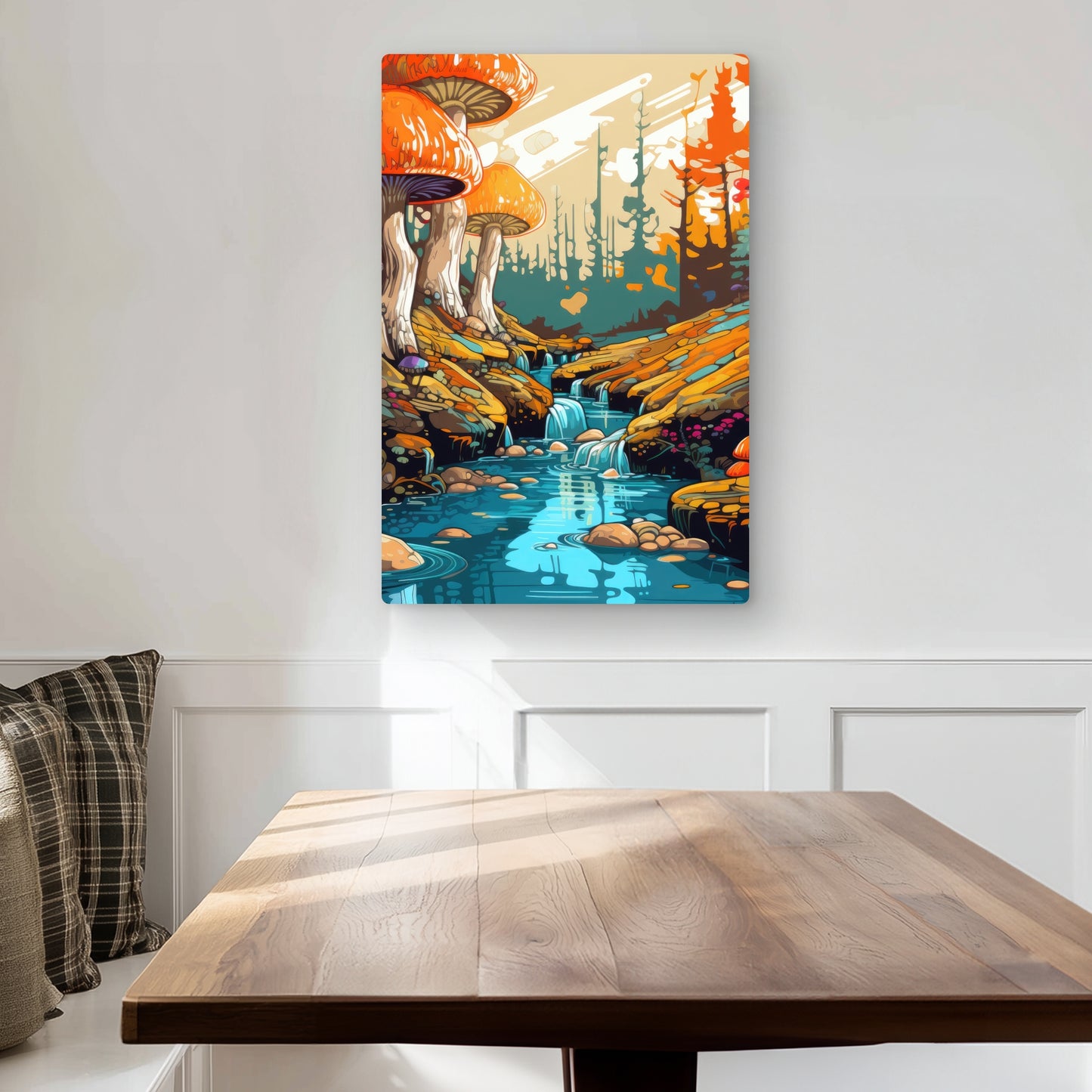 Wisdom Inbound - Red Metal Print for Home Decor | Unique Art