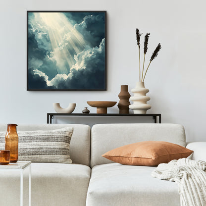 Beam of light - 36"x36" Framed canvas