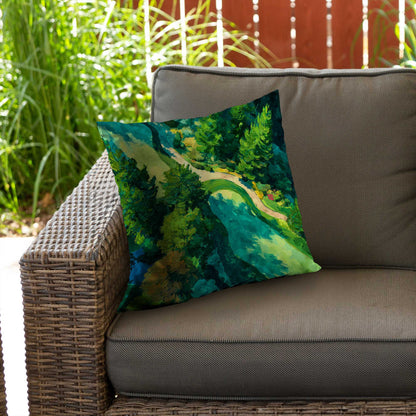 Coussin décoratif en sergé de polyester Peaceful Course | Accessoire de décoration intérieure