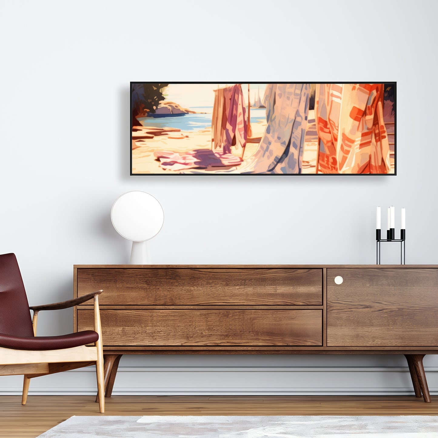 Warm sands - Framed Canvas - Print on demand