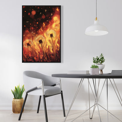 Dandy fire - 48"x60" Framed canvas