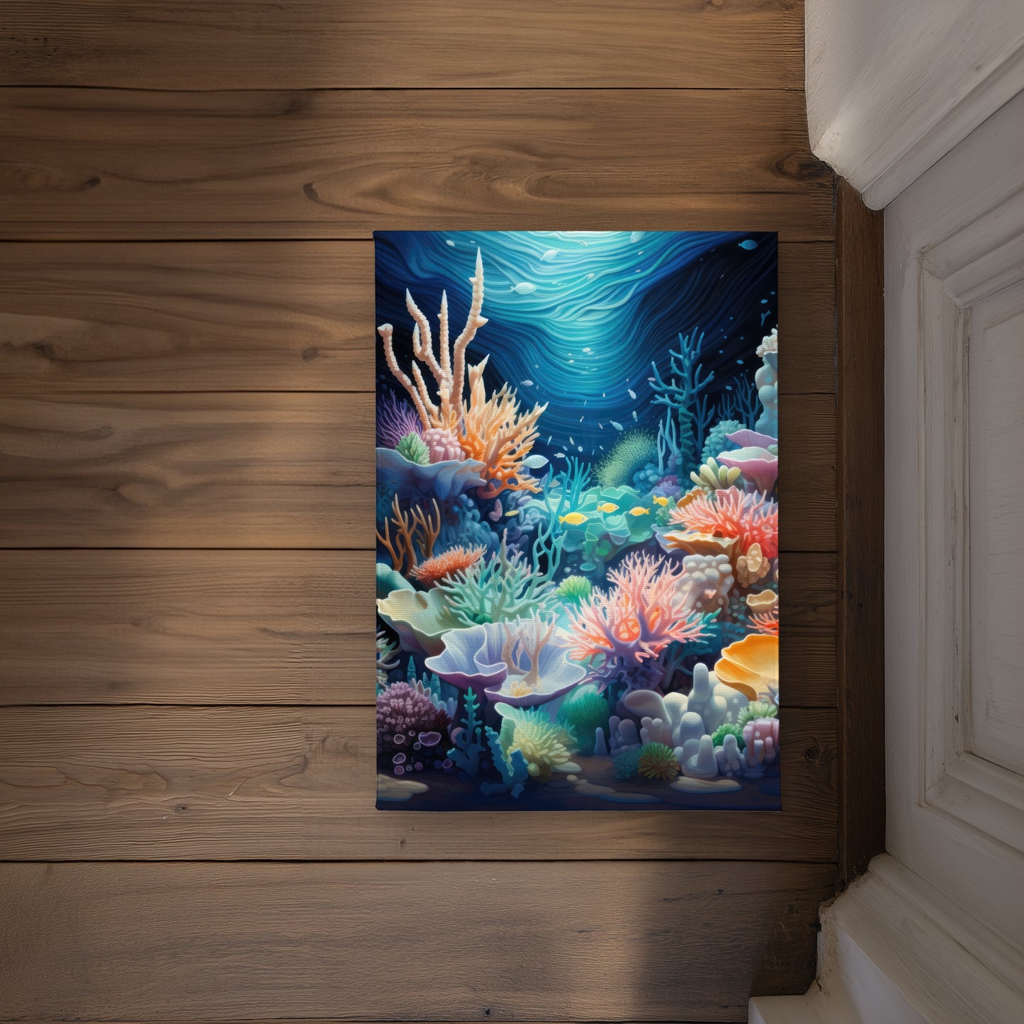 The Reef Turquoise Indoor Outdoor Door Mat - Home Decor