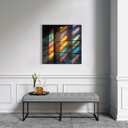 Rainbow Glint - Green Canvas for Home Decor | Vibrant Art