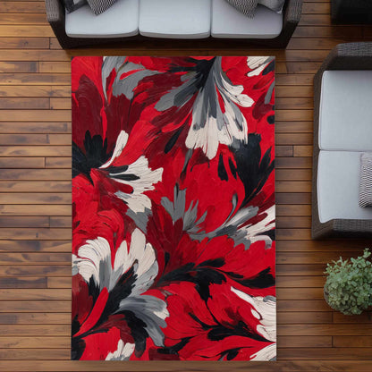 Tapis d'extérieur Red Flow | Tapis de décoration élégant